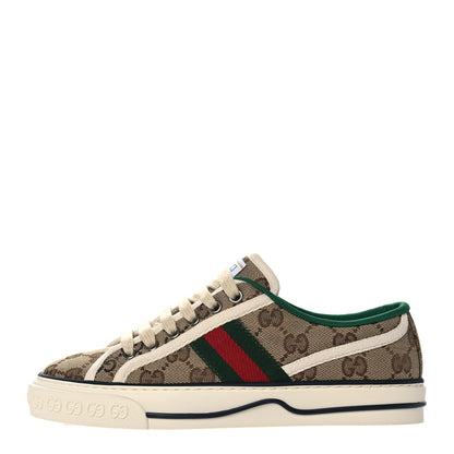 Gucci GG Monogram Web Womens 1977 Tennis Sneakers 35 Beige Ebony Mystic White 1 of 7