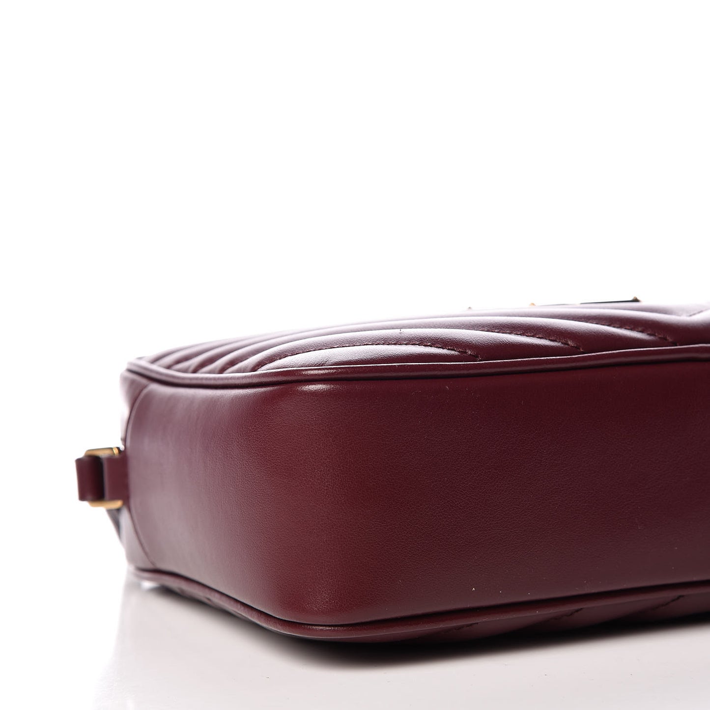 Calfskin Matelasse Monogram Lou Camera Bag Dark Legion Red