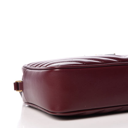 Saint Laurent Calfskin Matelasse Monogram Lou Camera Bag Dark Legion Red 5 of 9