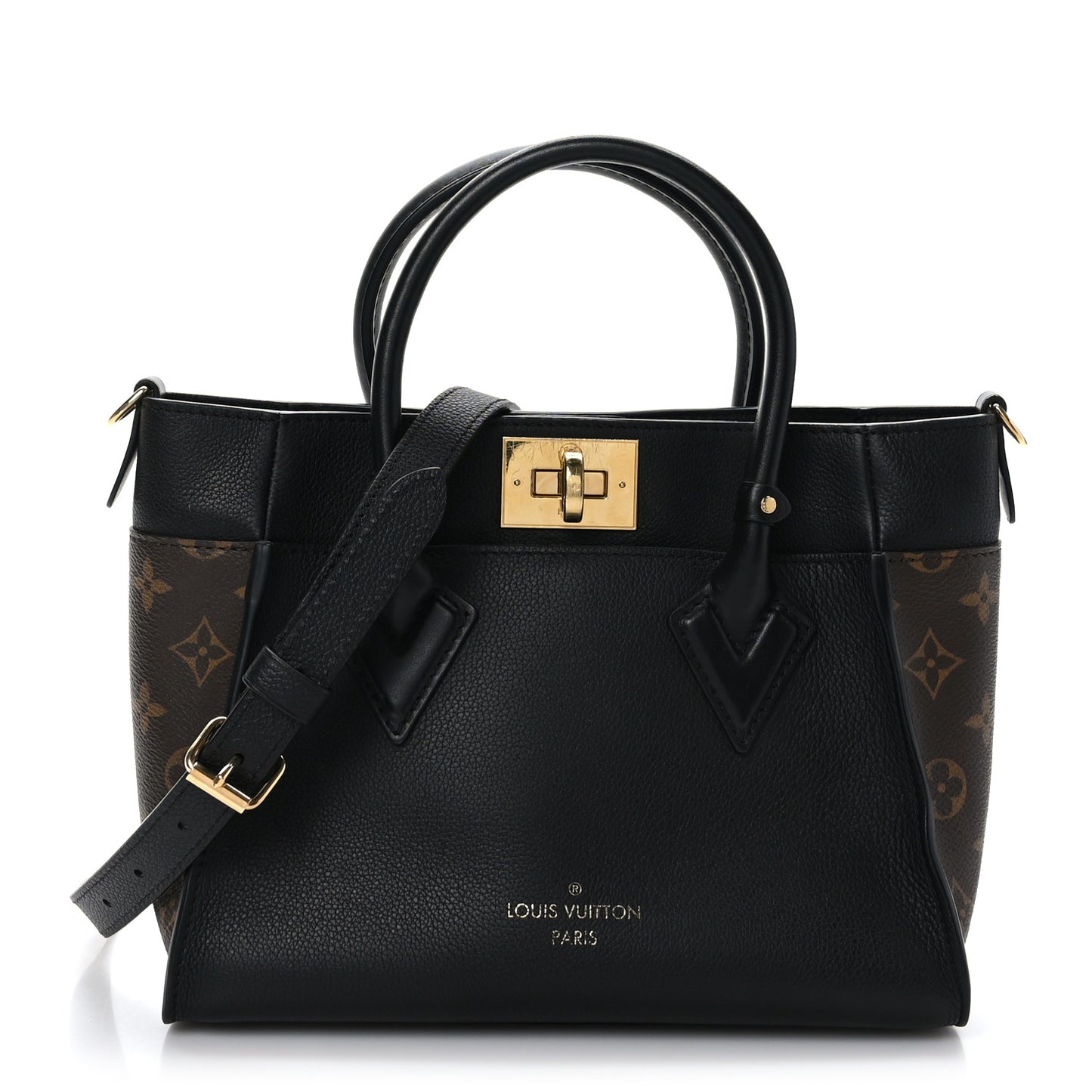 Calfskin Monogram On My Side PM Black