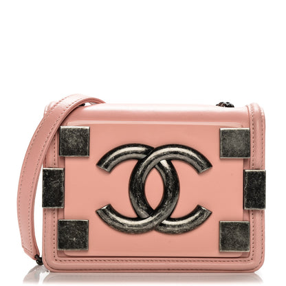 Chanel Lambskin Plexiglass Boy Brick Flap Pink 1 of 8