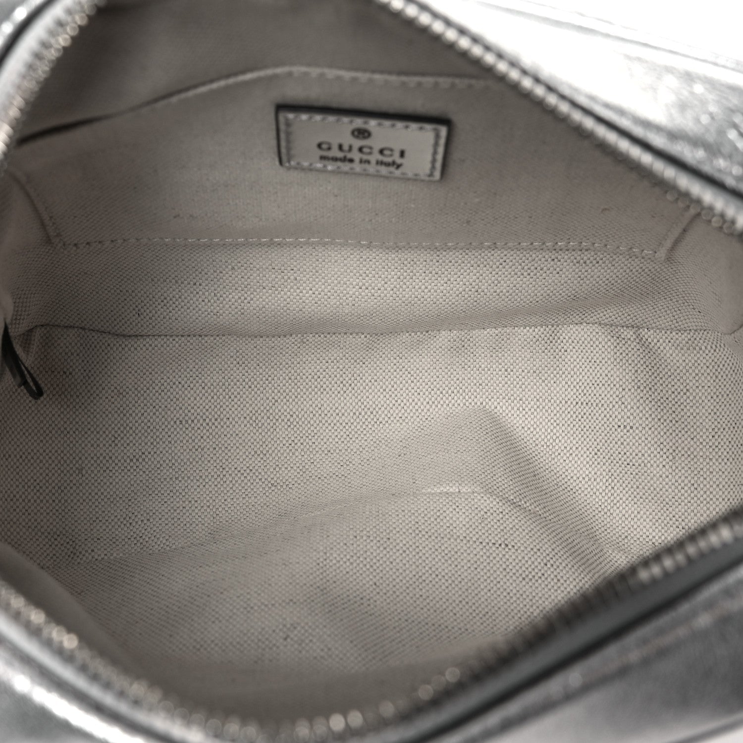 Gucci Metallic Sakai Be Green Calfskin Diagonal Stitched Small Blondie Shoulder Bag Silver 5 of 11