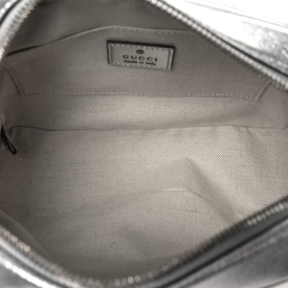 Gucci Metallic Sakai Be Green Calfskin Diagonal Stitched Small Blondie Shoulder Bag Silver 5 of 11