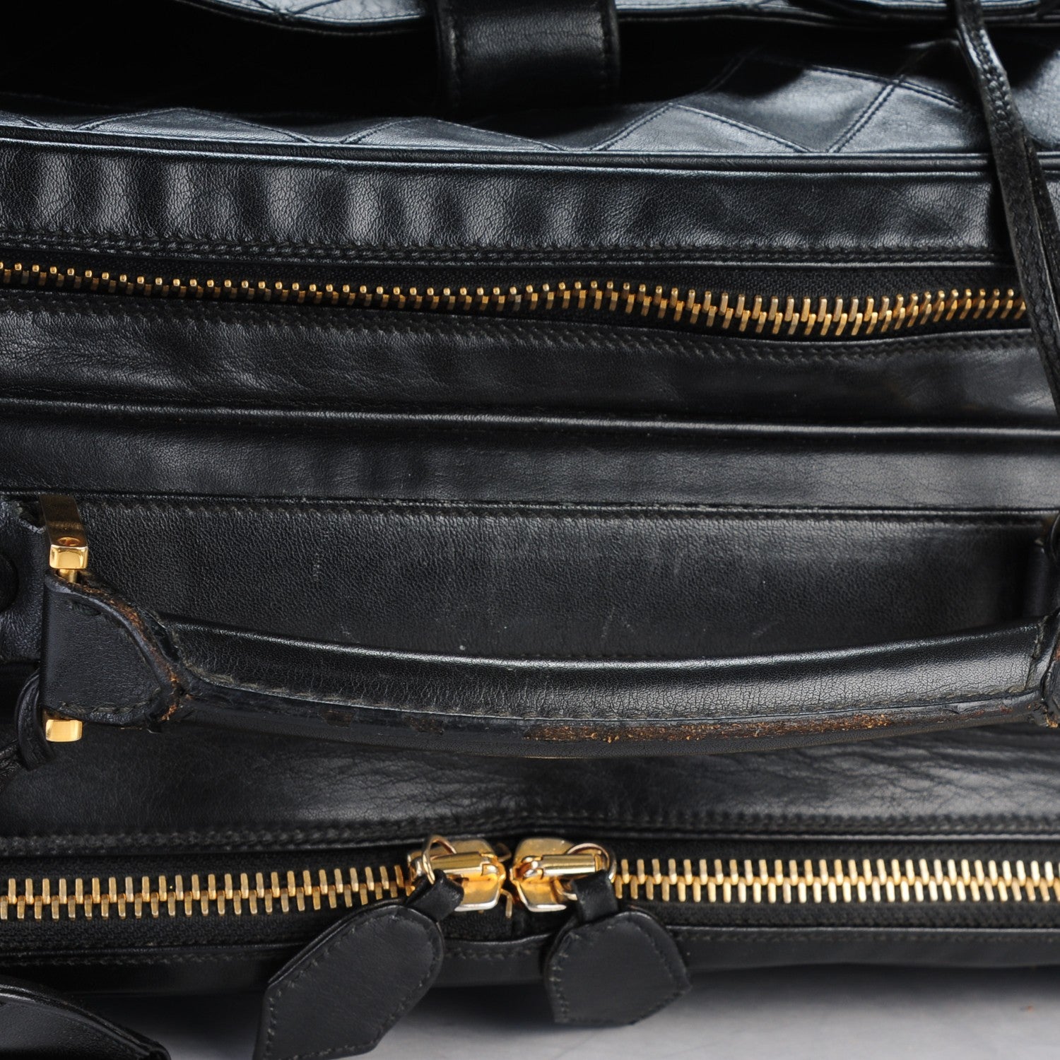 Chanel Lambskin Stitched Suitcase Travel Bag Black 12 of 12