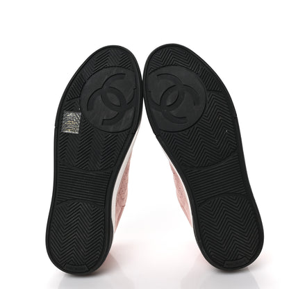 Chanel Suede Womens CC Sneakers 39 Pink 5 of 7