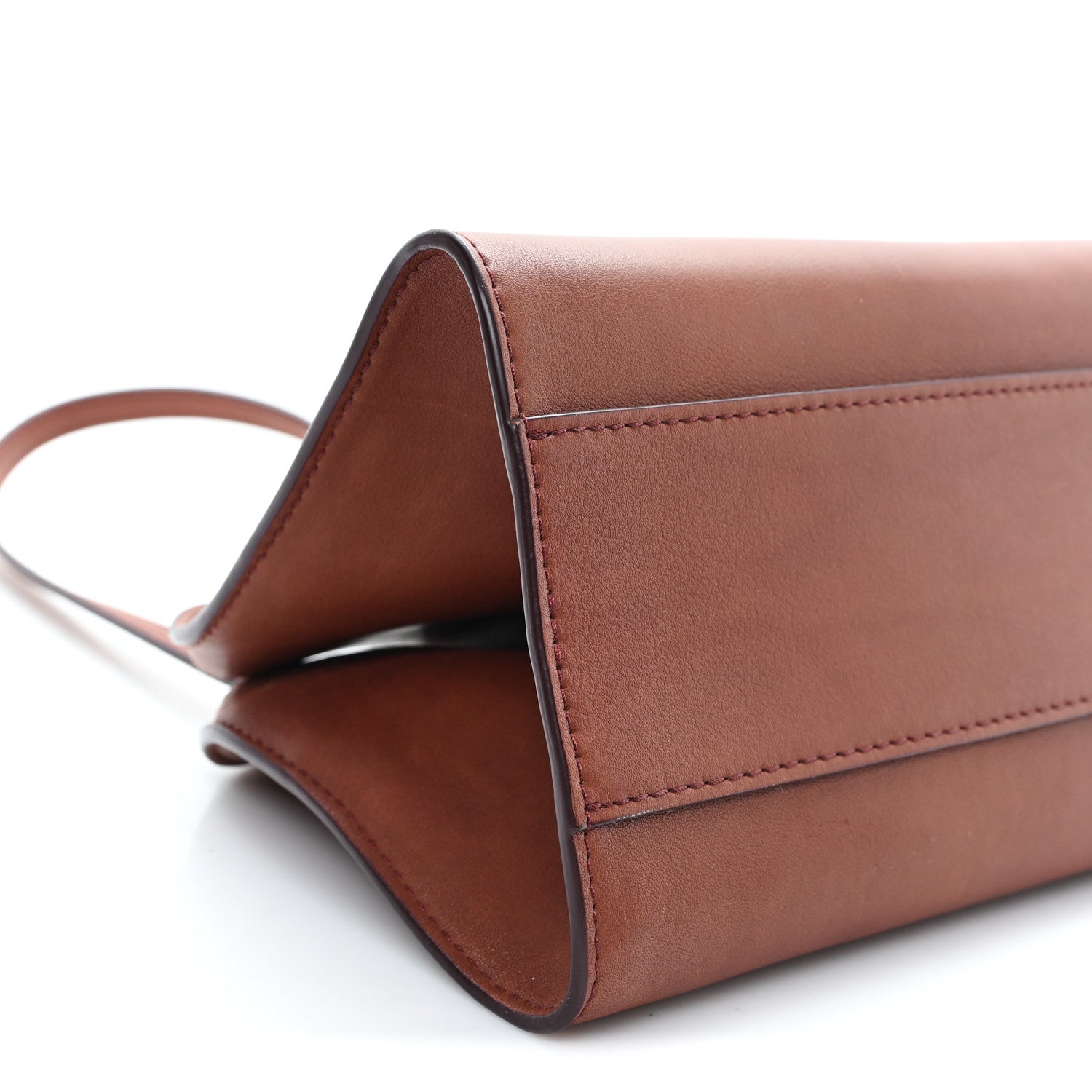 The Row Smooth Calfskin Peggy Bag New Burgundy 8 of 10