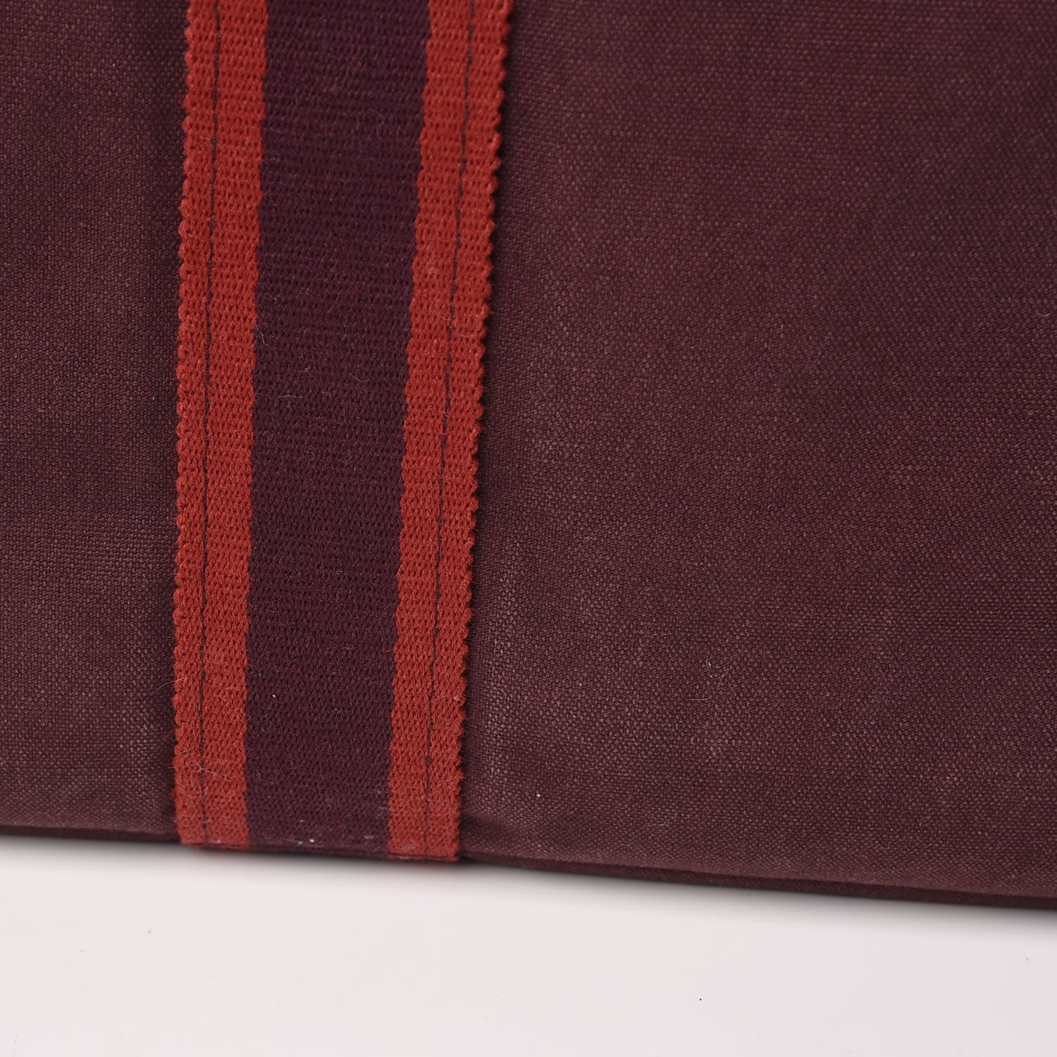 Hermes Canvas Fourre Tout MM Burgundy 15 of 20