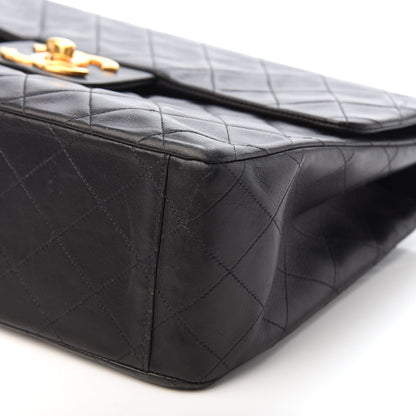 Chanel Lambskin Quilted XL Jumbo Single Flap Black 11 of 12