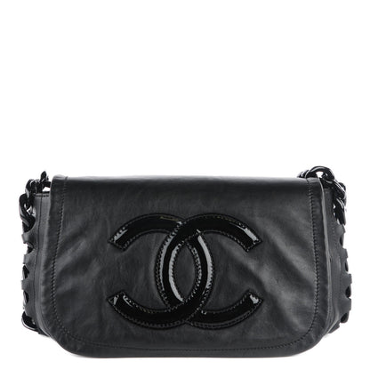 Chanel Calfskin Modern Chain Rhodoid Flap Black 1 of 7