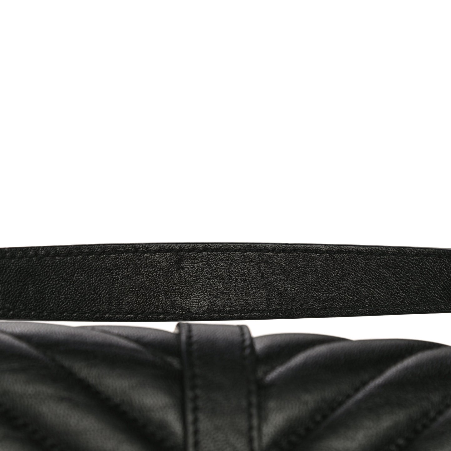 Sheepskin Matelasse Chevron Monogram Medium College Bag Black