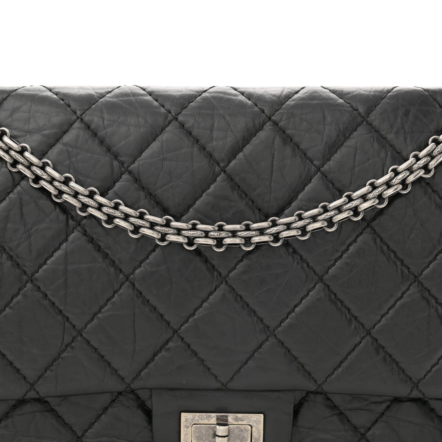 Chanel Aged Calfskin Quilted 2.55 Reissue 226 Flap Black 7 of 14