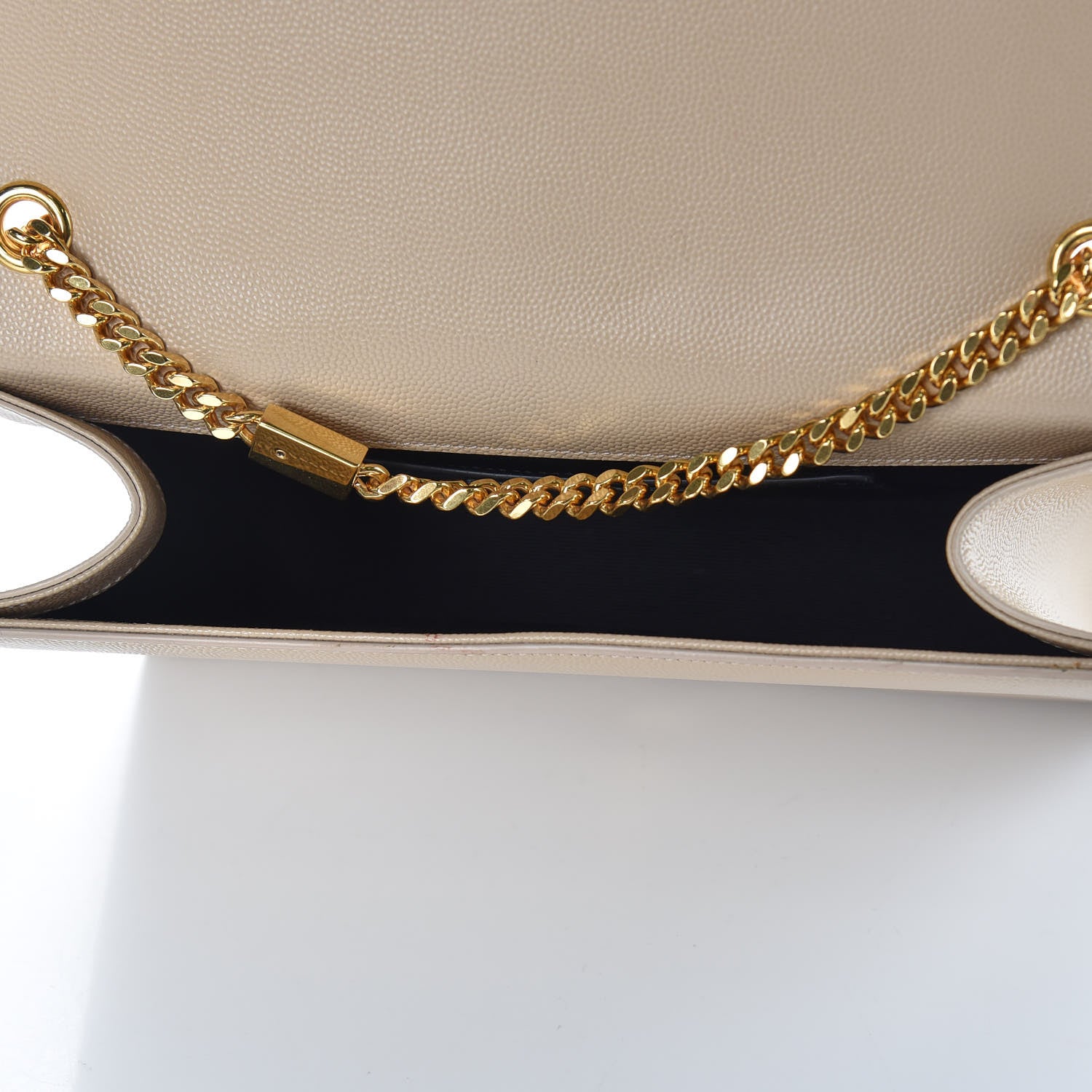 Saint Laurent Grain De Poudre Medium Monogram Kate Satchel Nude Powder 7 of 12