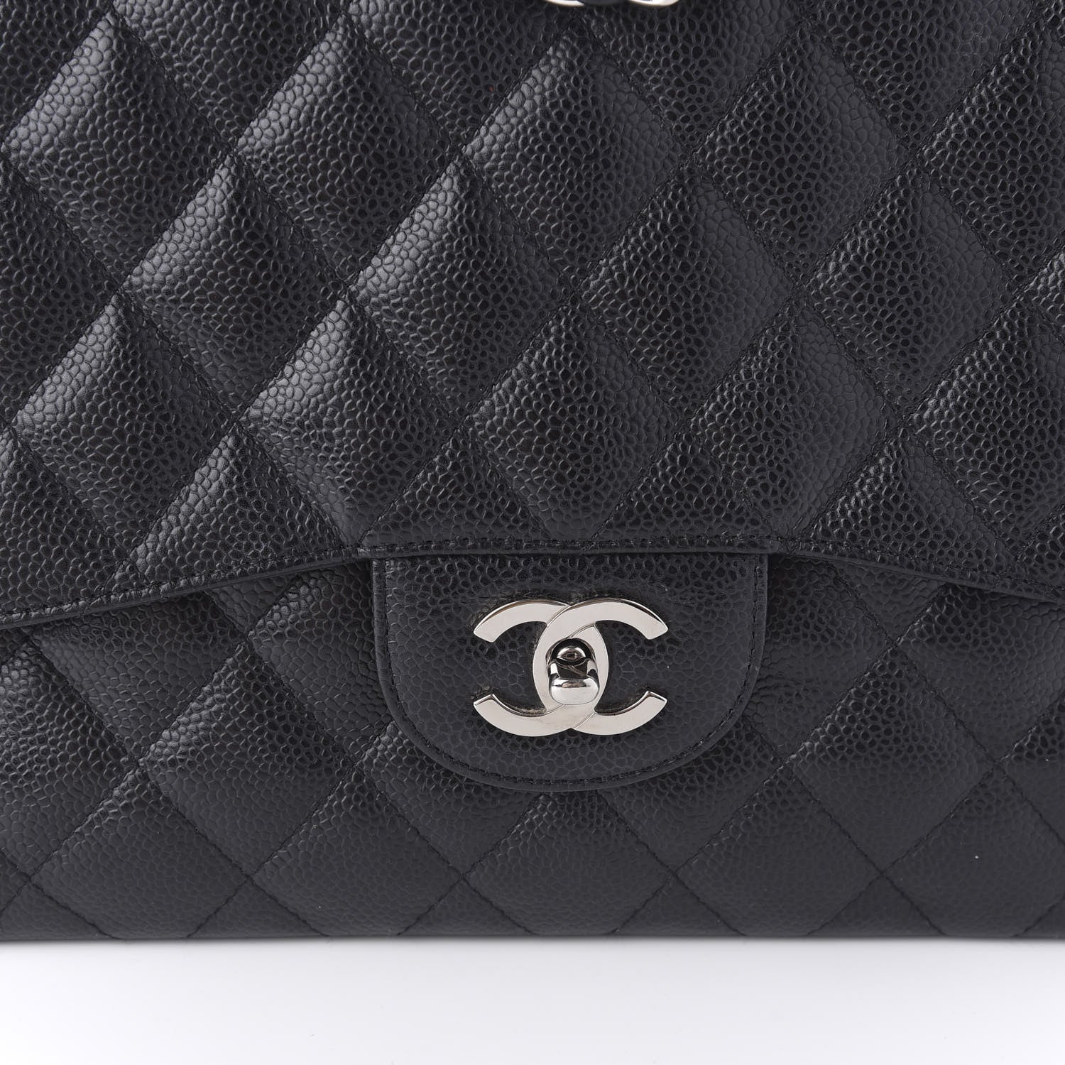 Chanel Caviar Quilted Jumbo Single Flap Black 10 of 11