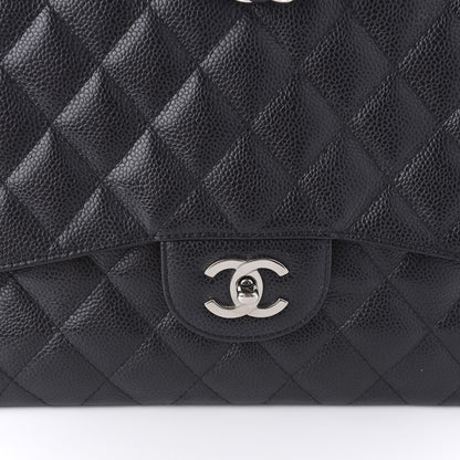 Chanel Caviar Quilted Jumbo Single Flap Black 10 of 11