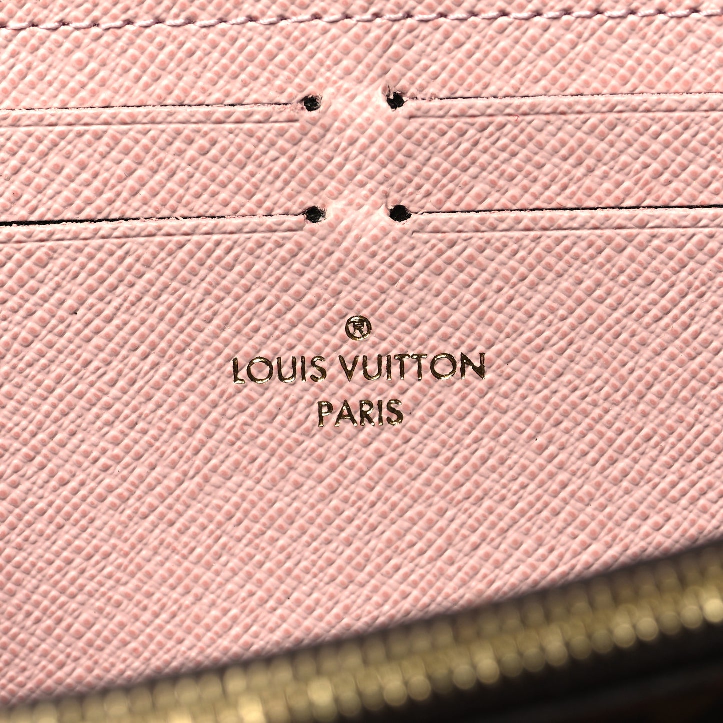 Monogram Clemence Wallet Rose Ballerine