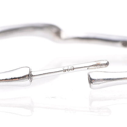 Tiffany Sterling Silver Small Elsa Peretti Open Heart Hoop Earrings 4 of 5