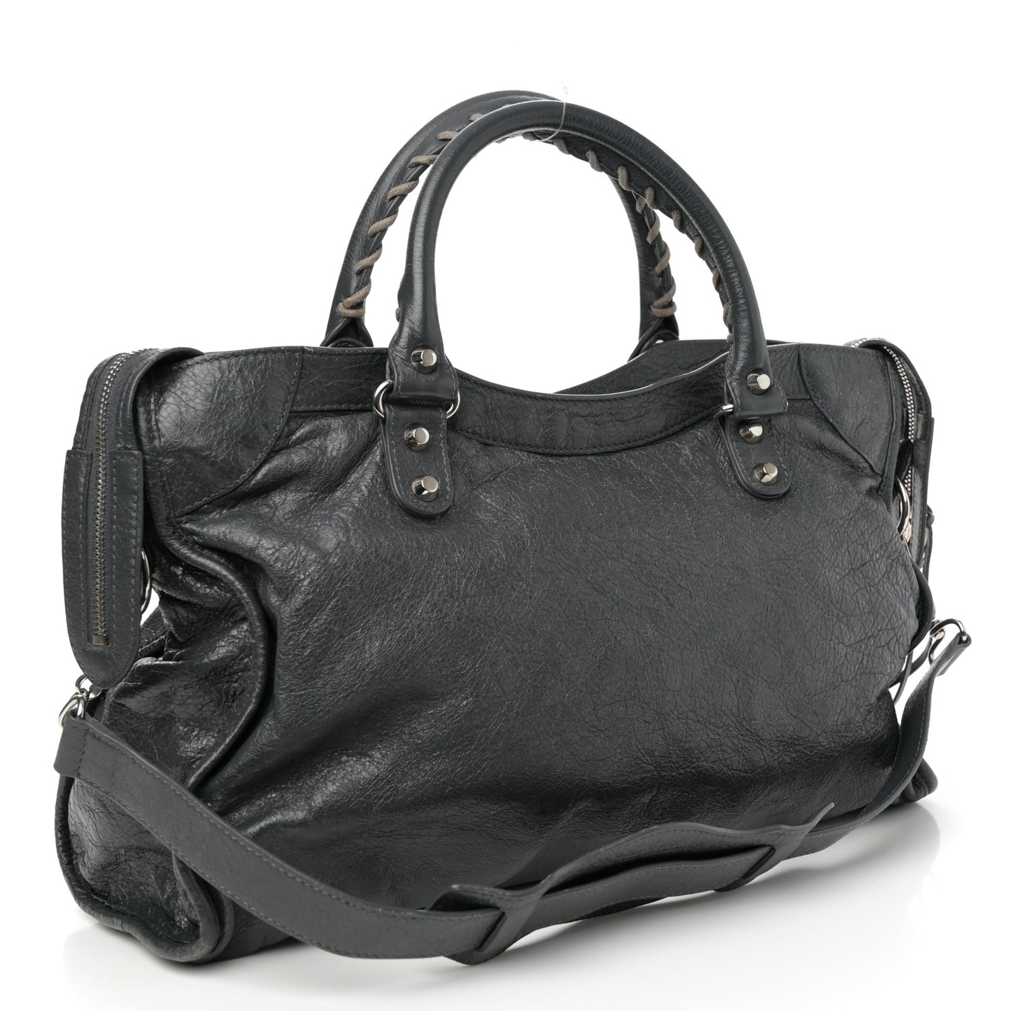 Agneau Classic Silver Hardware City Gris Fossile