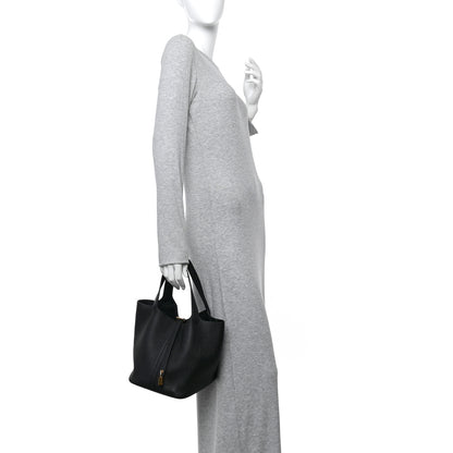 Hermes Taurillon Clemence Picotin Lock 22 MM Black 3 of 15