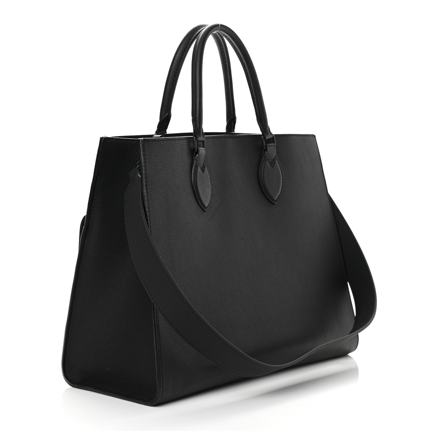 Louis Vuitton Soft Calfskin Lockme Tote MM Black 3 of 11
