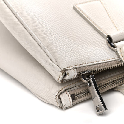 Prada Saffiano Small Galleria Double Zip Tote Talco 11 of 19