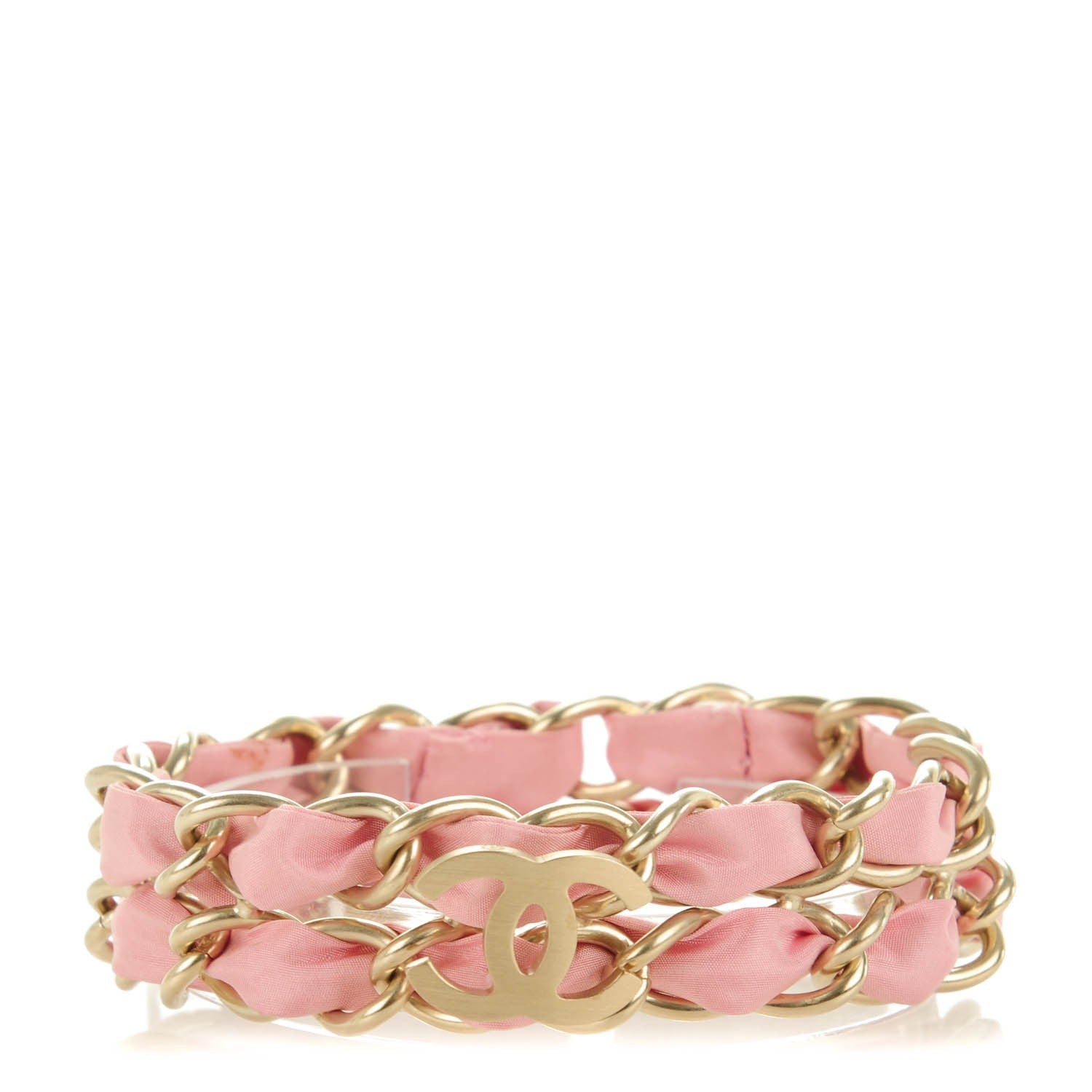 Chanel Metal CC Chain Bracelet Pink Gold 1 of 5