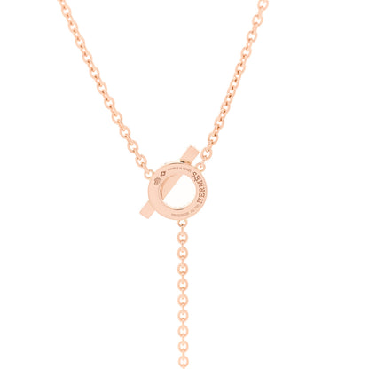 Hermes 18K Rose Gold Diamond Finesse Lariat Necklace 5 of 6