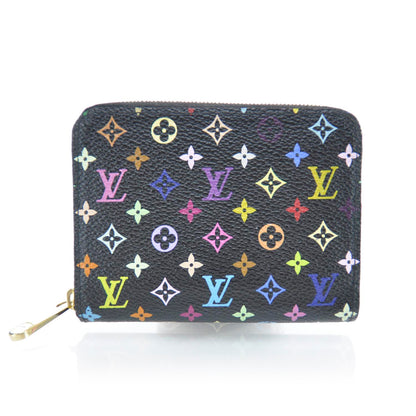 Louis Vuitton Monogram Multicolor Zippy Wallet Black Violet 1 of 8