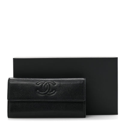 Chanel Caviar Timeless CC Large Gusset Flap Wallet Black 13 of 13