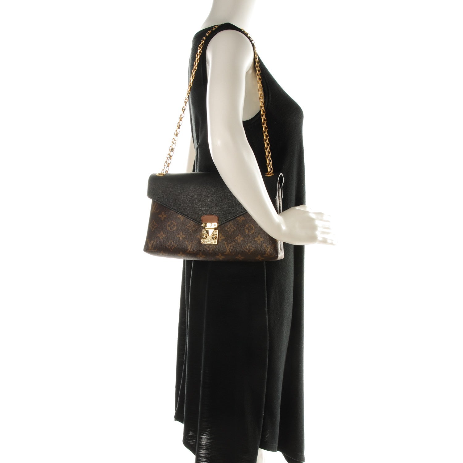 Louis Vuitton Monogram Pallas Chain Black 2 of 7