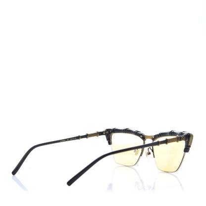Gucci Acetate Metal Bamboo Sunglasses GG660S Black Yellow 4 of 7