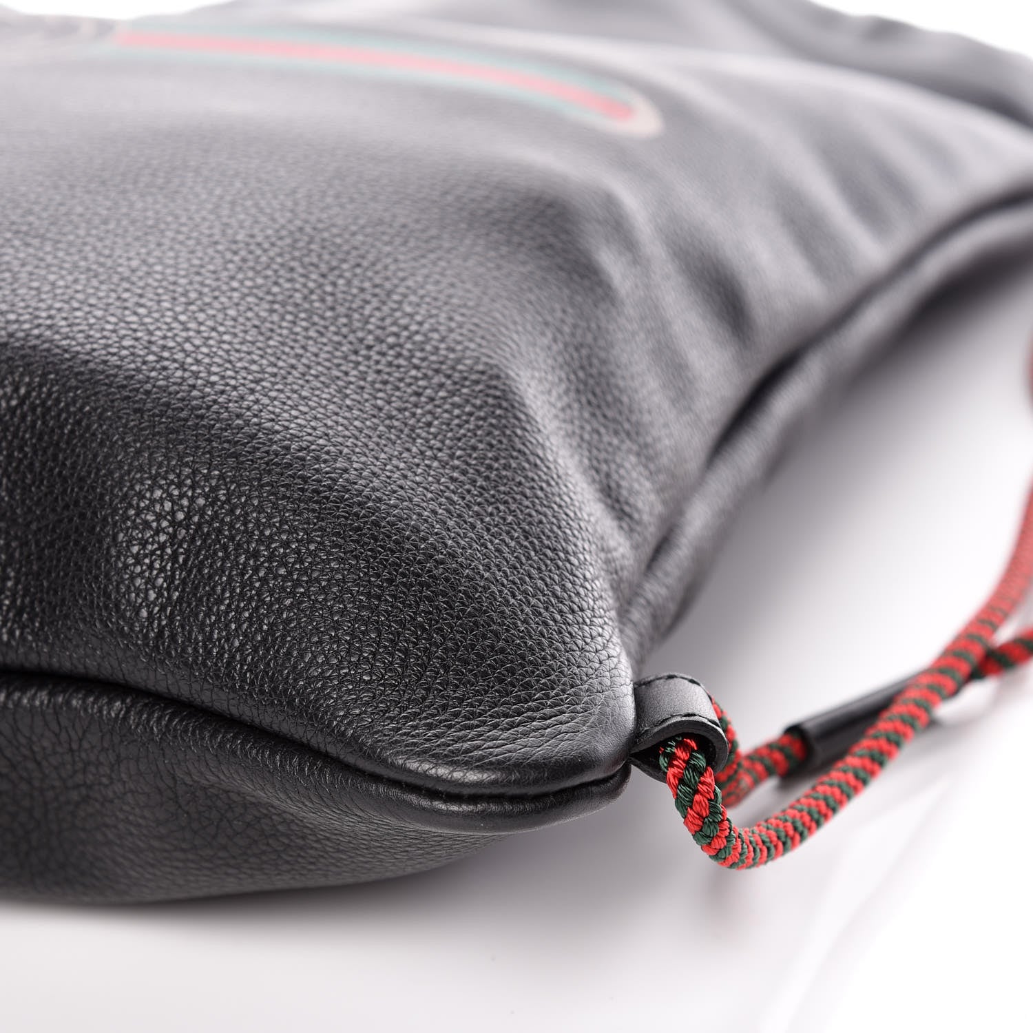 Gucci Calfskin Logo Drawstring Backpack Black 9 of 9