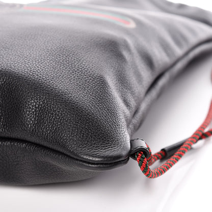 Gucci Calfskin Logo Drawstring Backpack Black 9 of 9