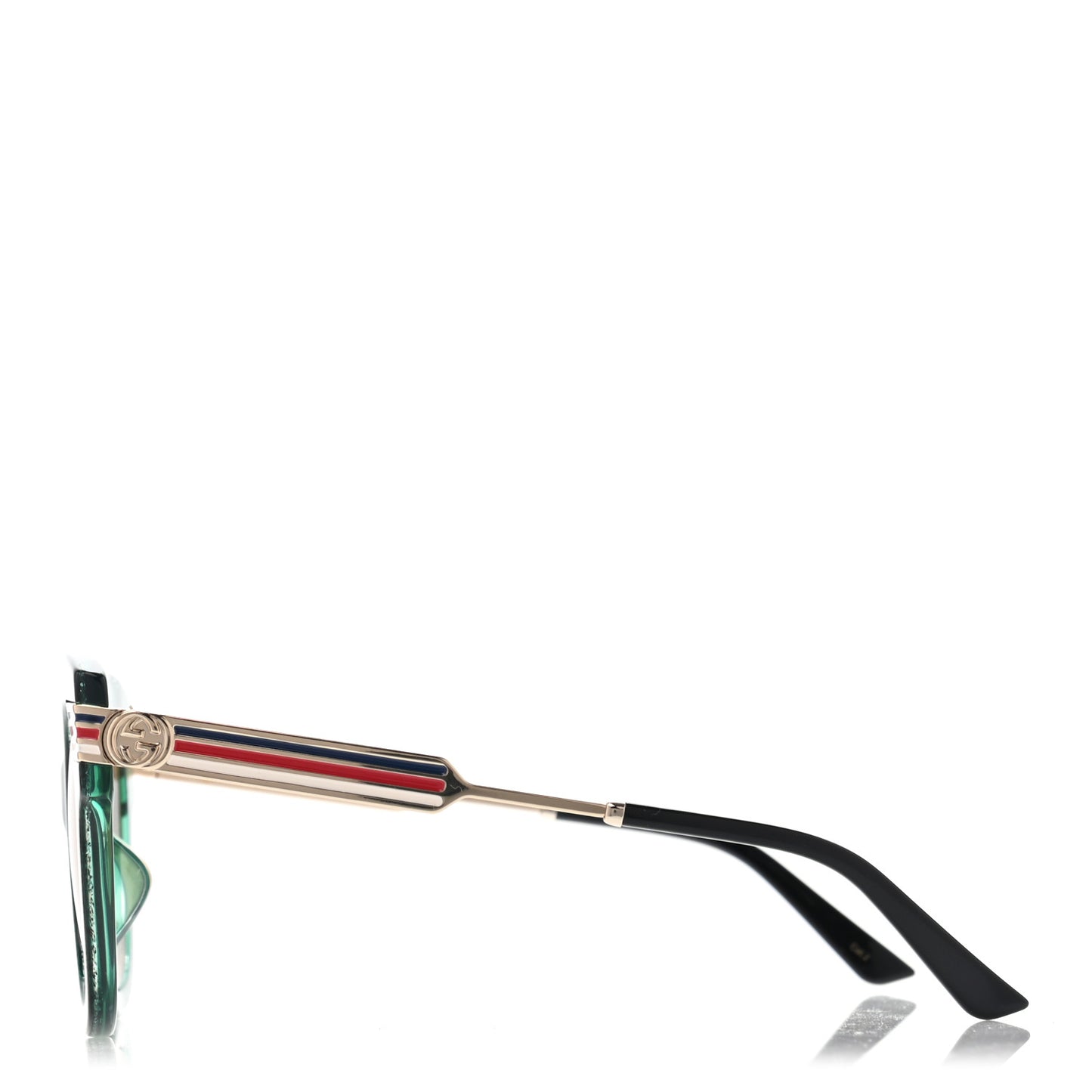 Acetate Square Frame Web Glitter GG0281SA Sunglasses Green