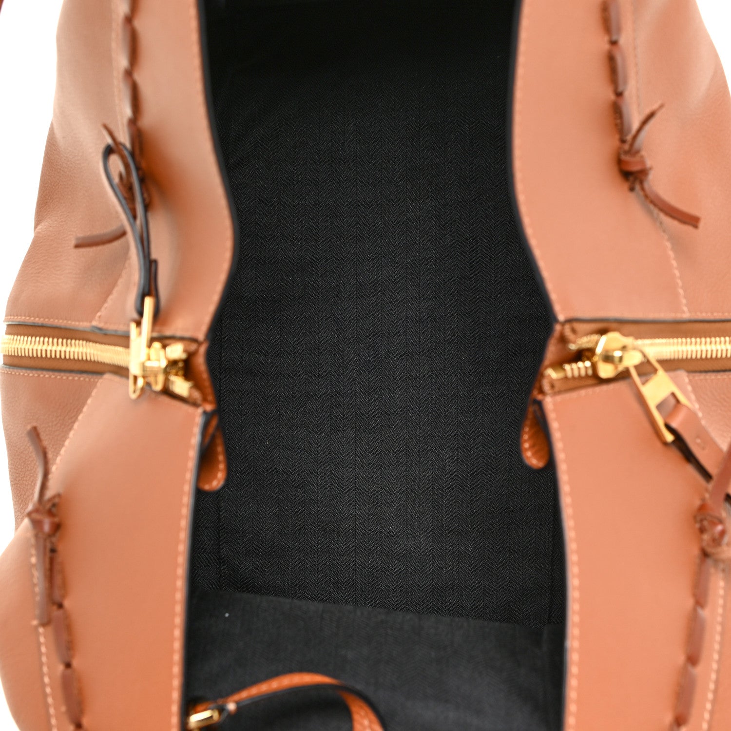 Loewe Calfskin Laced Hammock Shoulder Bag Tan 13 of 18