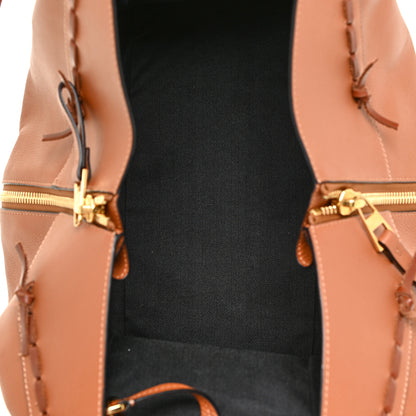 Loewe Calfskin Laced Hammock Shoulder Bag Tan 13 of 18