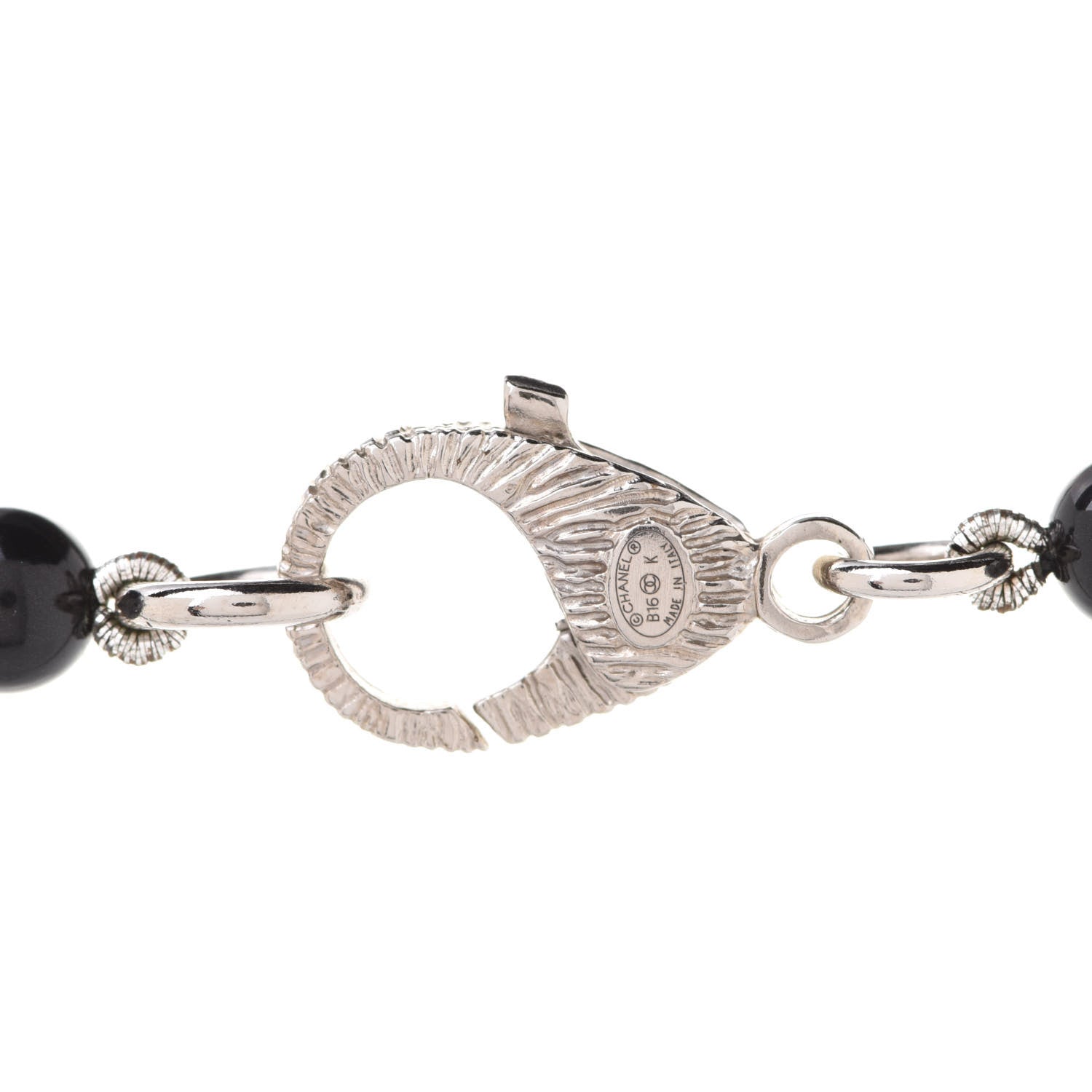Chanel Ruthenium Crystal Baguette Pearl Beaded CC Long Necklace Black 5 of 6