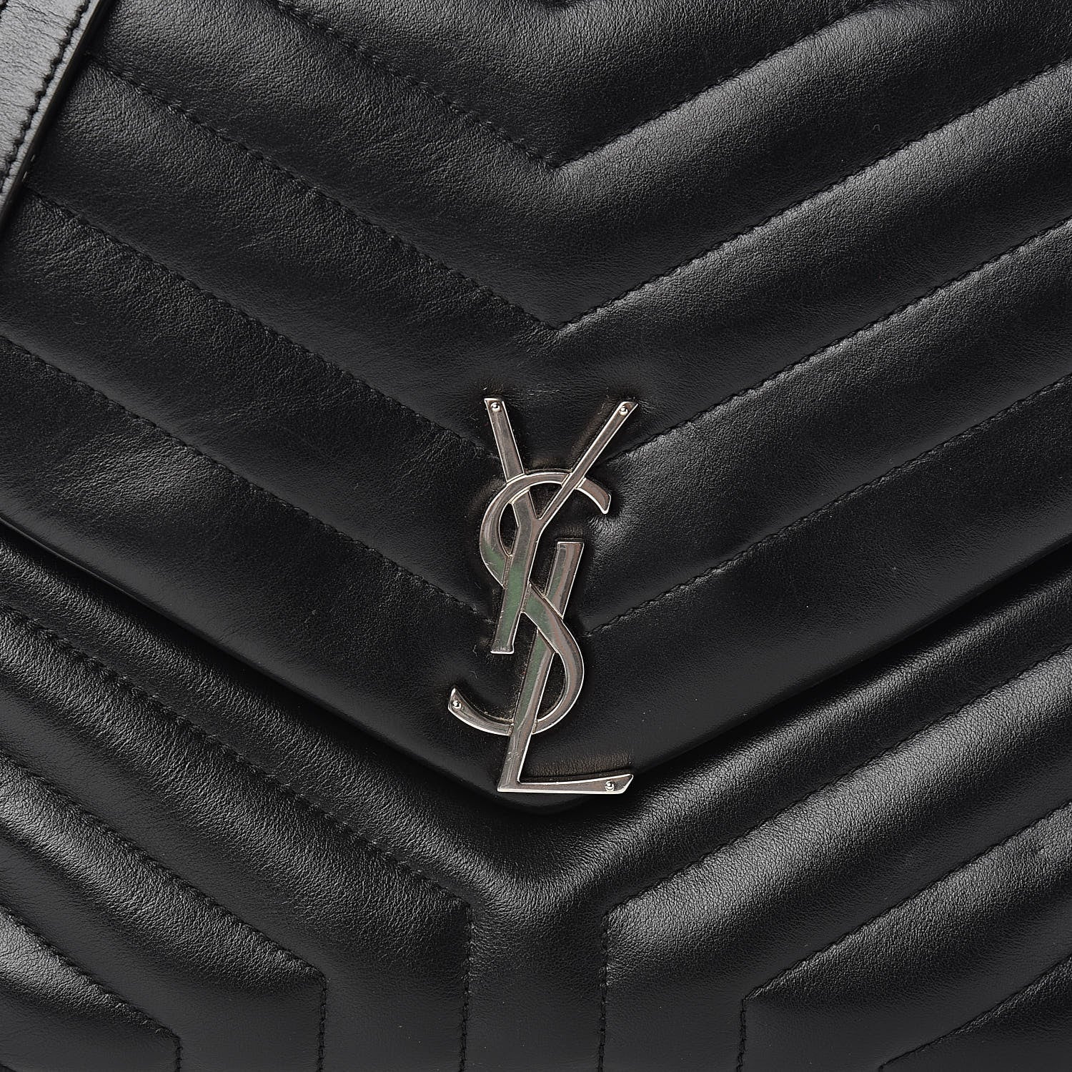 Saint Laurent Calfskin Y Quilted Monogram Medium Loulou Chain Satchel Black 12 of 12