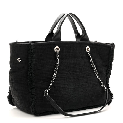 Chanel Canvas Large Double Face Shopping Tote Black 3 of 10