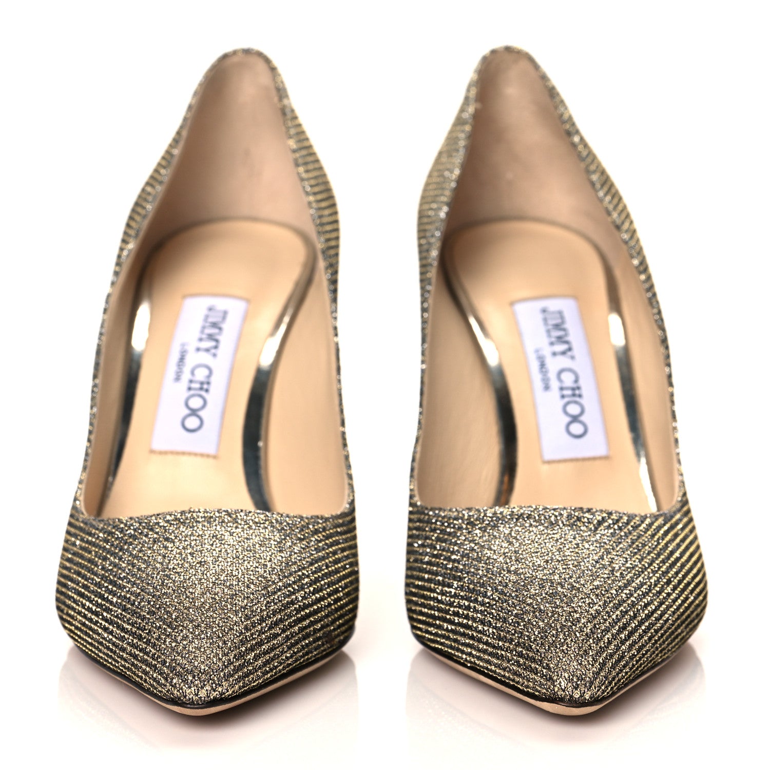 Jimmy Choo Glitter Fabric Romy 85 Pumps 36.5 Light Bronze 2 of 11
