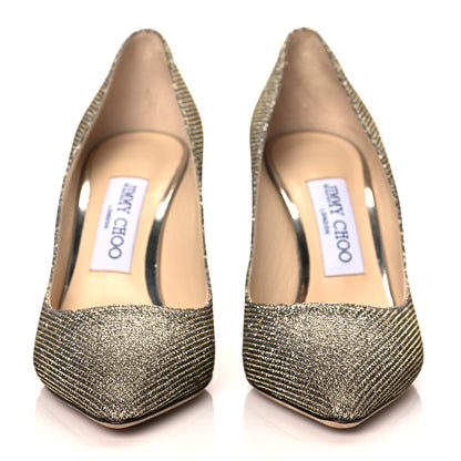 Jimmy Choo Glitter Fabric Romy 85 Pumps 36.5 Light Bronze 2 of 11