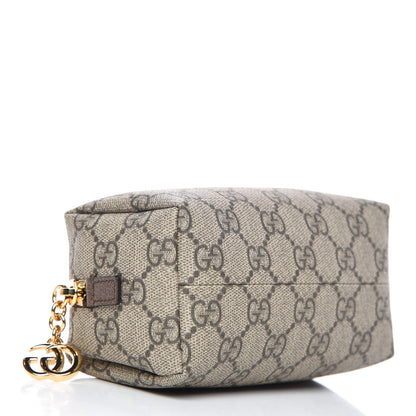 Gucci Soft GG Supreme Monogram Calfskin Small Ophidia Cosmetic Case Beige Ebony New Acero 4 of 8