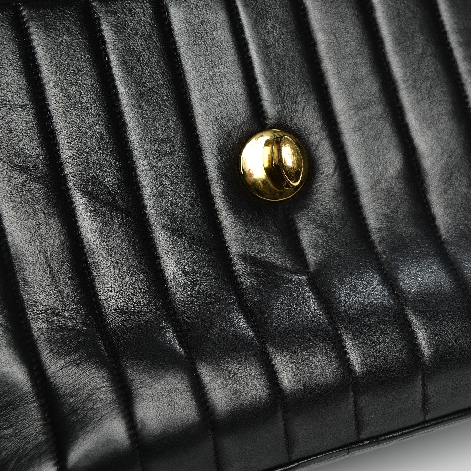 Chanel Lambskin Vertical Quilted Flap Camera Case Black 9 of 9