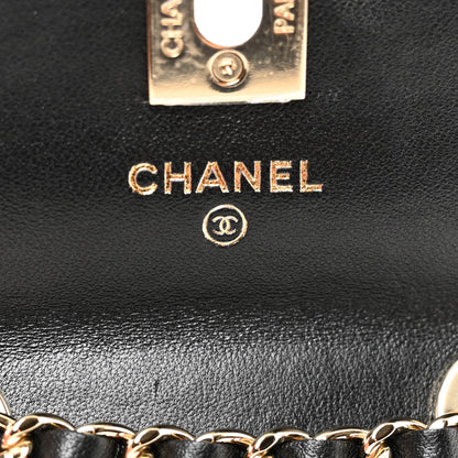 Chanel Lambskin Quilted Trendy CC Card Holder On Chain Black 6 of 8