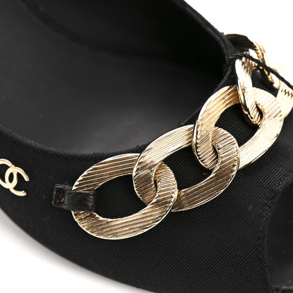 Chanel Nylon Lambskin Quilted Chain CC Pumps 37 Black 11 of 11