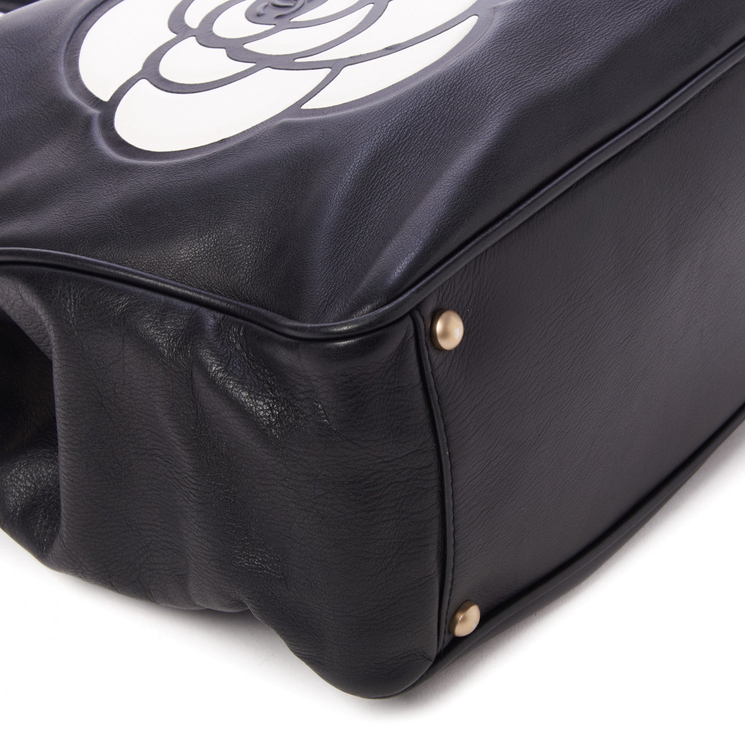 Chanel Lambskin Camellia Tote Black 10 of 10