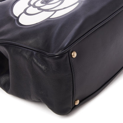 Chanel Lambskin Camellia Tote Black 10 of 10