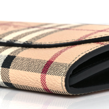 Burberry Haymarket Check Henley Wallet On Chain Black 8 of 8