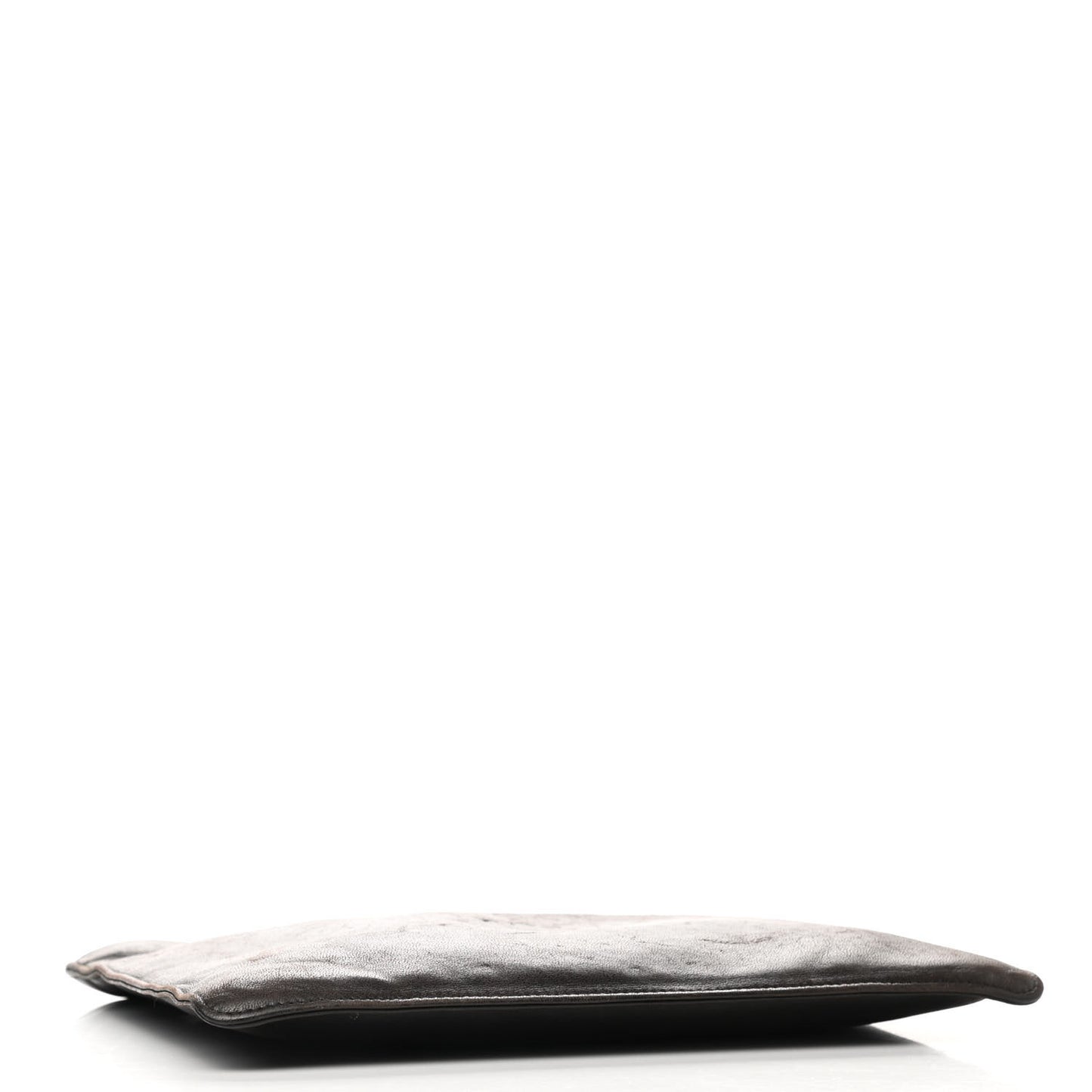 Lambskin CC Camellia Cosmetic Pouch Black