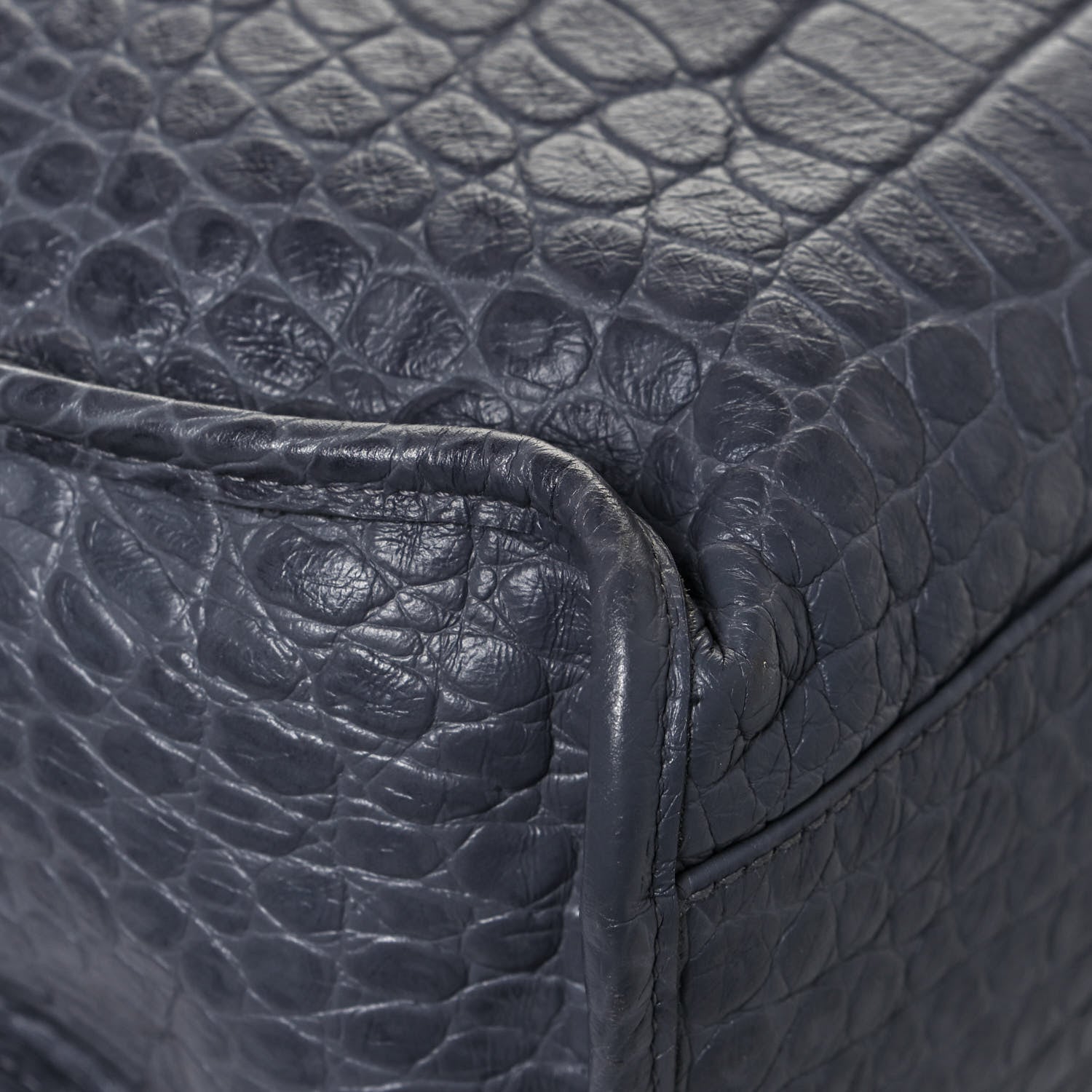 Balenciaga Calfskin Crocodile Embossed Giant 12 Gold Hardware City Gris Beton 11 of 13