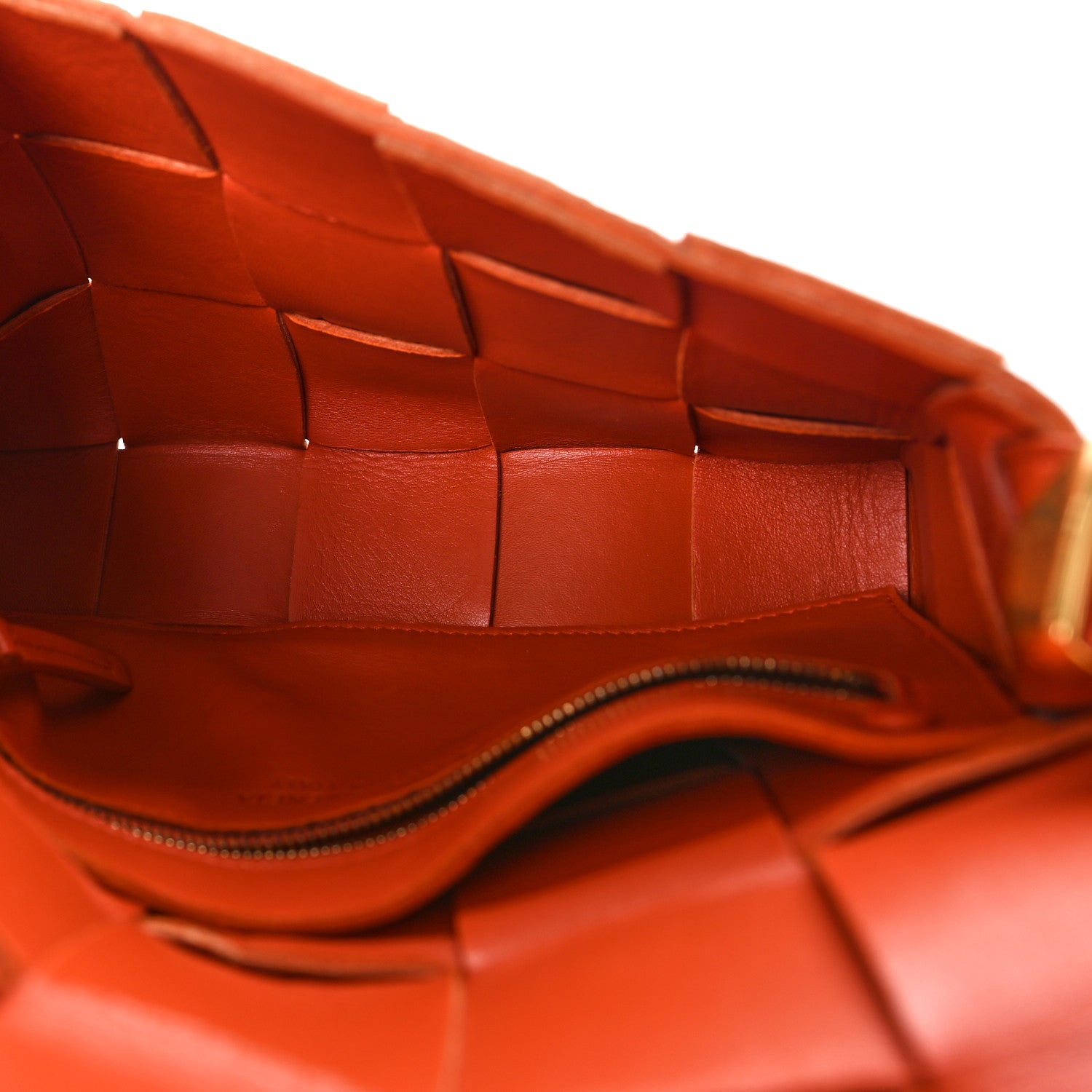 Bottega Veneta Grained Calfskin Maxi Intrecciato Cassette Crossbody Bag Burned Orange 5 of 10